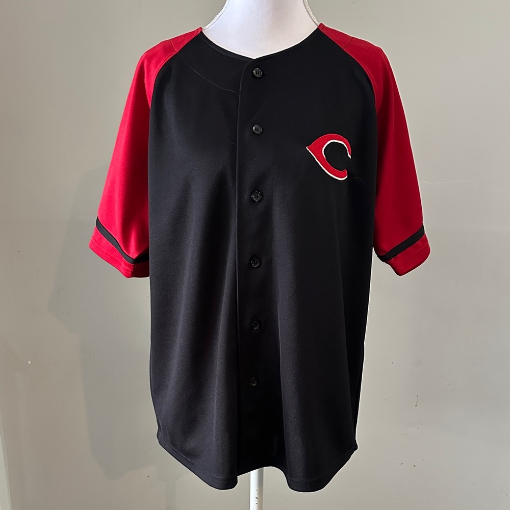 Kids Black and Red Baseball Jersey